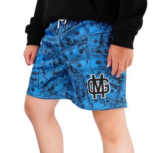 Pantalones cortos de malla de impresión digital informales deportivos sueltos a la moda, pantalones cortos de malla de diseñador de talla grande con logotipo personalizado para hombre - Product Image 1