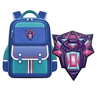 Patch PVC personnalisé avec logo, badge en caoutchouc thermocollé, patch en TPU souple 3D en forme d'animal de dessin animé pour sacs d'école