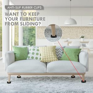 Tasses à roulettes rondes en caoutchouc 2X2, pieds de meubles antidérapants, protecteur de sol anti-dérapant <span class=keywords><strong>pour</strong></span> bouchons de chaise de table de canapé de lit - Product Image 4