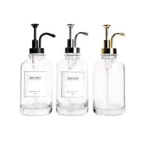 New Arrive 350ML 500ML Mouthwash Weighted Olive Oil Glass Syrup Dispenser Bottle For Kitchen