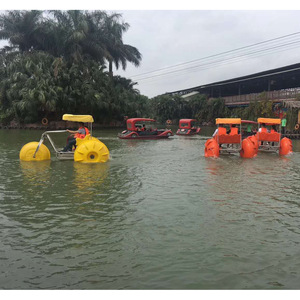 เรือพายเป่าลมพลาสติก 2 ที่นั่ง สำหรับเล่นน้ำ พร้อมที่นั่งกว้างและหลังคาสีฟ้า - Product Image 4