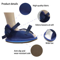 Botte orthopédique en toile et plâtre pour post-opératoire, avec empeigne en maille respirante, fermeture auto-agrippante réglable, semelle en EVA, pour fracture et entorse du pied, usine ODM OEM