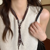 Collier écharpe rétractable en tissu acrylique rétro Maillard Moyamiya Vintage, accessoires de bijoux pour femmes