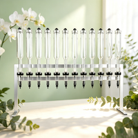 Support de Présentation de Parfums de Table en Argent 375ml, 12 Bouteilles, Qualité Supérieure, Personnalisé, pour Mariages et Bars à Parfums – Vente en Gros