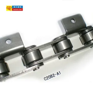 C2082 standard roller chain, conveyor chain with A1 attachment