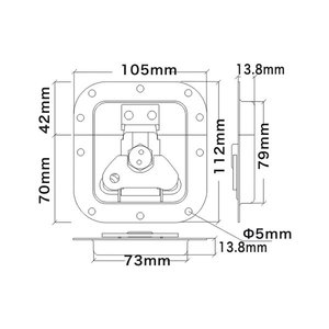 Bướm Latch Cho Thay Thế Trường Hợp Chuyến Bay Hoặc Roadshow Trường Hợp Khóa Mở Khóa Kim Loại Mùa Xuân Latch Cho Roadshow Trường Hợp <span class=keywords><strong>Hasp</strong></span> Khóa - Product Image 2