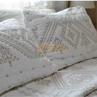 Ensemble de literie matelassé 3 pièces en microfibre de polyester léger, antibactérien et ignifuge, pour toutes les saisons