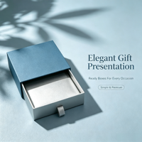Caja de Regalo Rígida Tipo Cajón para Joyería, Caja de Almacenamiento Extraíble de Papel Mate para Collares, Pendientes y Pequeños Regalos