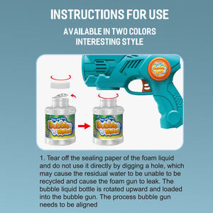 Pistolet à bulles spatial à 10 trous pour enfants, garçons et filles, jeu en plein air - Product Image 4