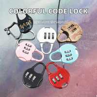 Cadenas de sécurité en alliage zingué à levier unique, cadenas décoratif coloré à code pour sacs RQL R107