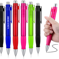 Stylo à bille rétractable XL Jumbo translucide épais avec poignée en caoutchouc et logo personnalisé pour cadeaux promotionnels