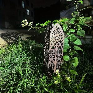 Décoration murale en métal rustique Art Déco - Ornement lumineux artisanal pour mariage en extérieur et décoration intérieure - Product Image 6