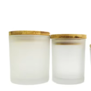 Frasco de vidrio, frasco para velas, tapa de madera, 145ml/215ml/315ml, logotipo serigrafiado, grabado y con relieve dorado - Product Image 1