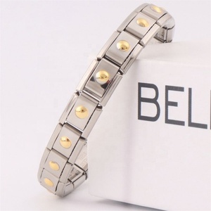 Italian Vintage Style Elastic Bracelet Heart <b>Charm</b> Stainless Steel Waterproof Non-Tarnish Geometric Fashion Bracelet <b>Charms</b> Gift - Product Image 2