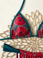 TW 2026 Nouveau design personnalisé Ensemble bikini deux pièces pour femme, maillot de bain sexy dos nu à licou imprimé, tenue de plage tendance