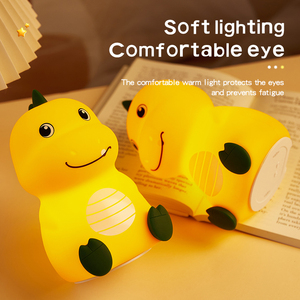 Mini Luce Notturna Moderna a Forma di Drago Cartoonesco, Giocattolo Luminoso USB, Colorato in Silicone Morbido, Regalo Creativo per Bambini - Product Image 3