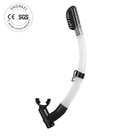 Tuba en silicone souple pliable OEM personnalisé en usine avec tube respiratoire en PVC pour la plongée en apnée et sous-marine