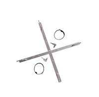 Support de câblage robuste en acier galvanisé en forme de croix/X pour la fixation sur poteau de télécommunications aériennes