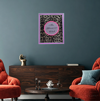 Impression murale LED moderne avec cadre doré 40x50cm