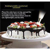 Plateau tournant à gâteau rond antidérapant en plastique résistant au four, outil de décoration de gâteaux, marque Tc Baking Tools