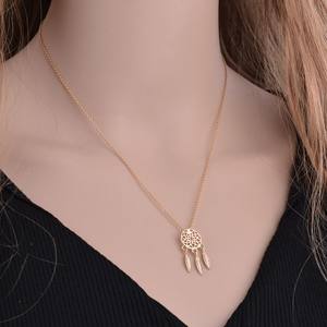 Tendance Style Attrapeur de rêves Série En Alliage Exquis <span class=keywords><strong>Dreamcatcher</strong></span> Plume Creuse Choker Pendentif Pour Chaîne Collares Cadeaux - Product Image 1