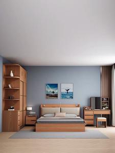 Set di Mobili Semplici e Moderni per Camera da Letto in Legno per Hotel a 5 Stelle Letto Matrimoniale King Size - Product Image 3