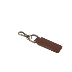 Cross-border PU <b>Leather</b> Embossed Logo Vintage Style Business Gifts Car Chain Pendant Model Rectangle 2 <b>Keyrings</b> <b>Leather</b> Key Fob - Product Image 5