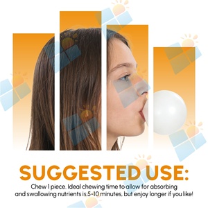 OEM ODM Private Label Multivitamin Vitamin C Functional Chewing <strong>Gum</strong> with Vitamins D B6 a for Immune Support Lemon Flavor 2g <strong>Gums</strong> - Product Image 5