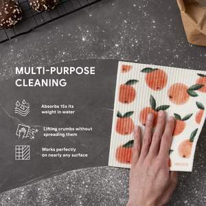 Torchons Suédois Super Absorbants Serviettes en <span class=keywords><strong>Papier</strong></span> de Cuisine Réutilisables et Anti-Rayures Linge à Vaisselle Lavable - Product Image 2