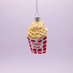 ของตกแต่งคริสต์มาสแก้วเป่ามือแบบกำหนดเองจากโรงงาน ของตกแต่งรูปอาหารเพ้นท์มือแบบส่วนตัว ของประดับตกแต่งวันคริสต์มาส - Product Image 3