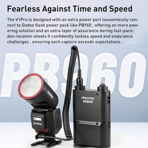 Flash para Cámara <span class=keywords><strong>Godox</strong></span> <span class=keywords><strong>V1</strong></span> Pro C V1Pro-C, 76 Ws, 2.4 G, TTL, 1/8000 HSS, 500 Destellos de Potencia Completa, Tiempo de Reciclaje de 1.3 s, Batería de Iones de Litio de 2980 mAh - Product Image 6
