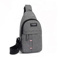 Tas Selempang Dada Pria Bahan Nilon Model Baru Fashionable, Tas Selempang Satu Bahu, Fungsi Dompet dan Tempat Ponsel untuk Samsung Oppo