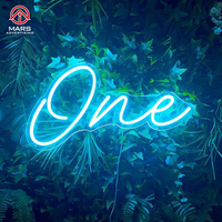 Enseigne lumineuse LED personnalisée en néon, numéro un, pour la décoration murale de la maison ou des fêtes