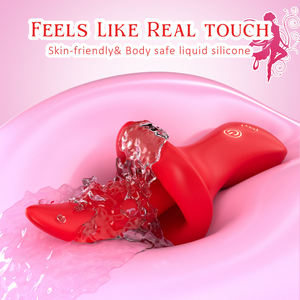 Vibratore per la lingua per donne, con 9 modalità di leccamento, vibrazione e succhiamento, a forma di rosa, stimolatore del punto G e del clitoride, per adulti - Product Image 3