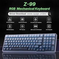 OEM ODM Z99 96 TriMode Wireless Gasket Keyboard HotSwap RGB Prelubed Linear Switches 15 RGB Modes Macro Recording Music Rhythm