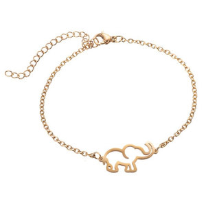 Fashion Vintage Gold <strong>Silver</strong> 316 Surgical Stainless Steel <strong>Adjustable</strong> Animal Charm and Elephant Shaped Jewelry <strong>Bracelet</strong> - Product Image 6