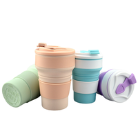 Sans BPA léger Portable Silicone tasse pliante voyage en plein air Camping bouteille d'eau pliable