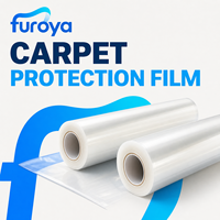 Film de protection temporaire en PE pour tapis, rouleau souple brillant/uni 300m x 60cm pour projets de construction, nettoyage et remise en main