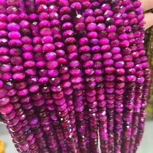 ลูกปัดพลอยธรรมชาติขายส่ง ลูกปัดไทเกอร์อายสีเหลืองทรงเหลี่ยม ลูกปัดไทเกอร์อายสีเหลืองแบบแผ่นคำนวณมุม - Product Image 3