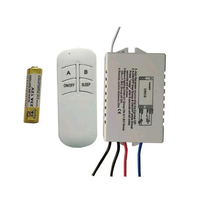 Contrôleur numérique sans fil RF 1/2/3 voies AC220V pour le contrôle de la carte de ventilateur ou de l'interrupteur d'ampoule