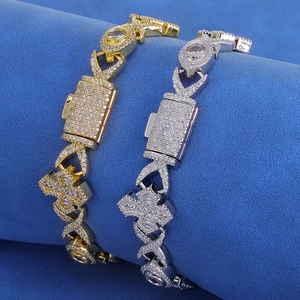 Joias Hip Hop: Pulseira e Colar Unissex de Elo Cubano em Latão Banhado a Ouro 15mm, com Cruz Olho Cravejada com Zircônia 5A - Presente - Product Image 3