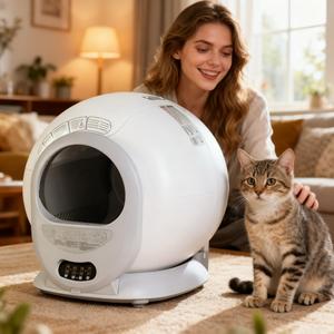Kotak kotoran kucing otomatis tidak berbau cerdas aplikasi WiFi kontrol ABS menampilkan Blueberry guave 65L kapasitas ramah lingkungan - Product Image 1