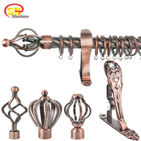 Nouvelle Collection 2023 : Ensemble de Tringles à Rideaux en Fer Forgé Creux pour Décoration Intérieure – Tringles et Rails Métalliques Torsadés avec Supports