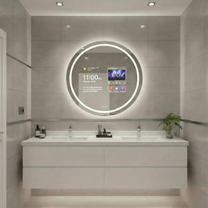 Serie Kingstin Smart: <span class=keywords><strong>Specchio</strong></span> intelligente rotondo senza cornice con sistema Android integrato e tecnologia antiappannamento - Product Image 3