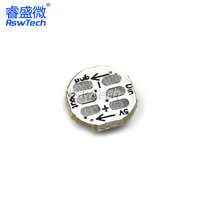 Module LED adressable RVB WS2812B 5050, mini carte ronde 1 bit, couleur pleine, PCB blanc
