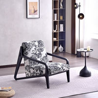 Moderner Nordischer Echtleder-Sessel mit Massivholzrahmen, Ergonomisch und Drehbar, für Wohnzimmer, Schlafzimmer und Heimdekoration