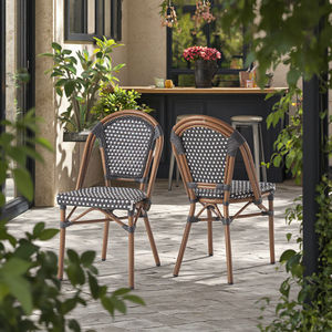 Muebles de ratán para restaurante, muebles de jardín de aluminio, silla de bistro de mimbre para exteriores para comedor, cafetería, silla de jardín - Product Image 1