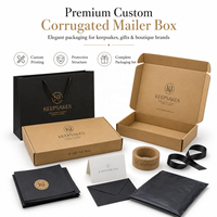 Boîte d'expédition pliante personnalisée en carton ondulé, emballage cadeau en papier kraft avec logo pour bijoux, accessoires, boutiques et petites entreprises