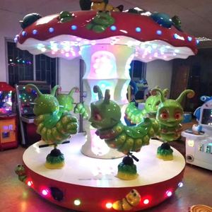 Kids Carousel Soft Play Foam Mini Ride Electric Indoor Playground Equipment White Horse Spin Set Trojan Horse - Product Image 2