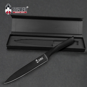 Cuchillo Profesional con Recubrimiento <span class=keywords><strong>de</strong></span> Óxido <span class=keywords><strong>de</strong></span> Titanio, Acero 5Cr15MoV, Cuchillo <span class=keywords><strong>de</strong></span> Cocina Negro, el Mejor Cuchillo para Cortar <span class=keywords><strong>Carne</strong></span> con Mango Hueco - Product Image 4